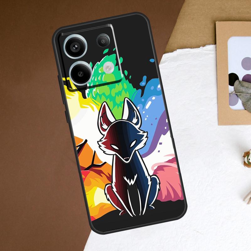 Japanese Kitsune Fox Mask Case For Redmi Note 13 Pro Plus 9 10 11 12 Pro 9S 10S 11S 12S Cover For Redmi 12 C 10C 13C