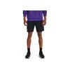 Under Armour Johnson Series Solid Color Elastic Waist High Weight Cotton Sports Shorts Men Shorts Black 1380160-001