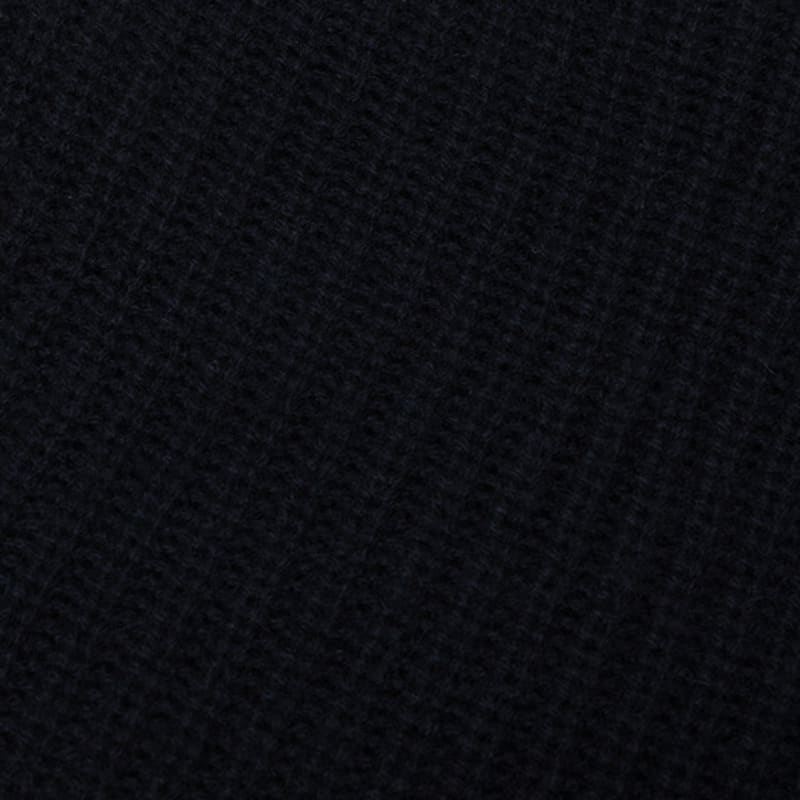 CALLAITE 100% Cashmere Ribbed Beanie - Navy