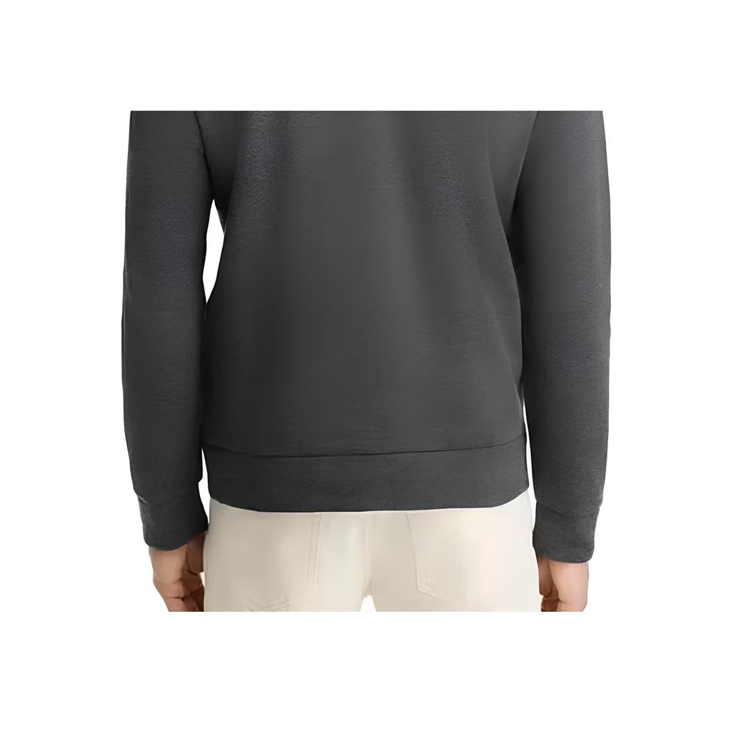 Polo Ralph Lauren FW24 Solid Logo Mock Neck Half-Zip Long Sleeve Knit Sweater Men Sweater Gray 710909883-007
