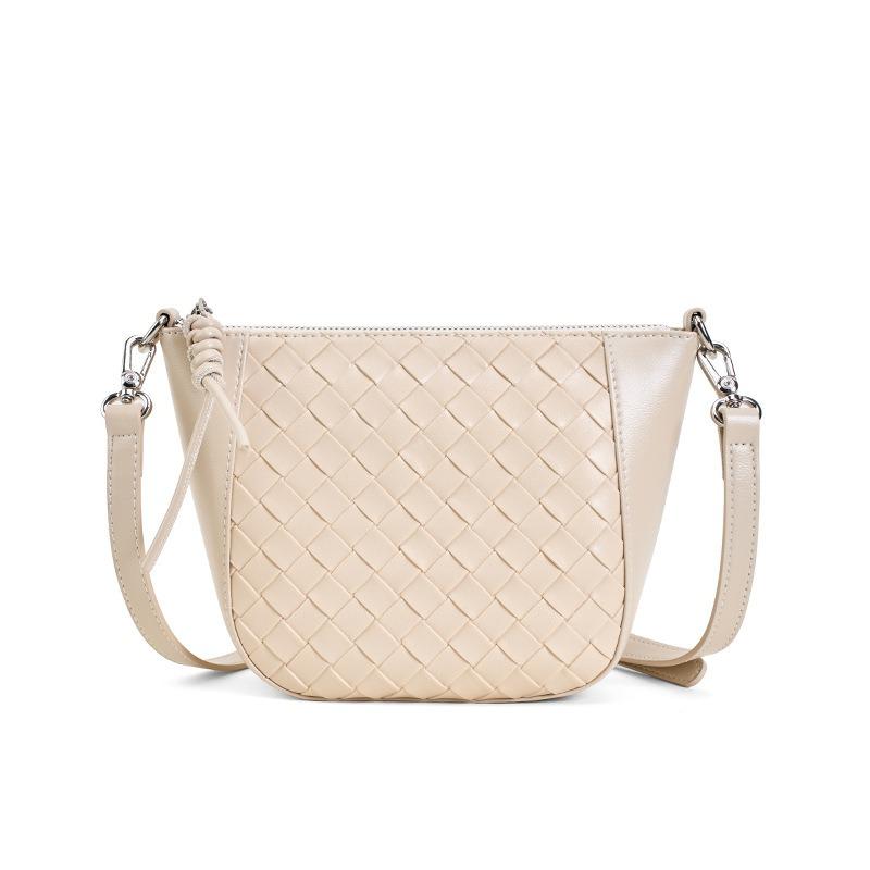 

Гуанчжоу багаж мода высокое чувство плечо кожаная сумка-мессенджер, плетеная сумка-мессенджер женская универсальная сумка-пельмень абрикосовый