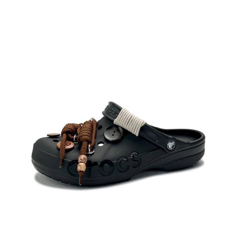 

Crocs Baya Classic клоги EVA Пещера Дерево Beya Пляжные Дырявые Туфли Унисекс Черный 45-46 чёрный