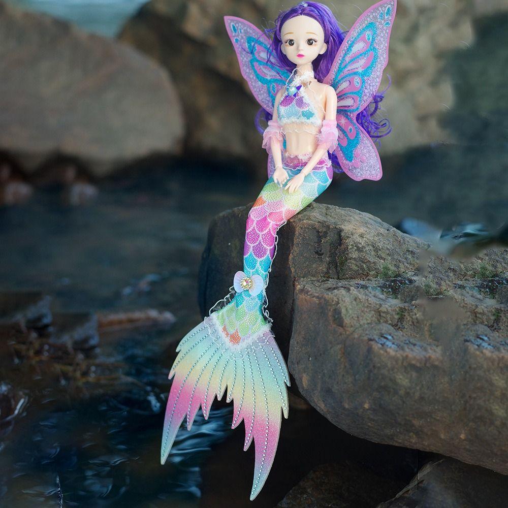 Colorful 45cm Mermaid Doll 11 Movable Joints Bjd Doll Set (with Lights and Music)