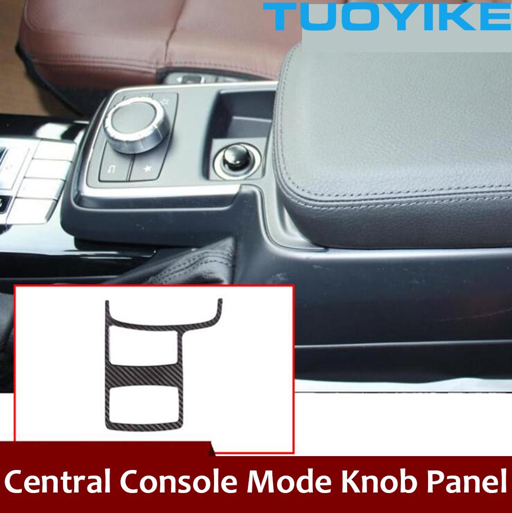 Car Real Carbon Fiber Central Console Armrest Box Base Frame Trim Cover For Mercedes-Benz W463 G350 G500 G550 G63 G65 2012-2018