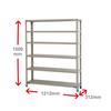 Plus KR Lightweight Steel Rack for Commercial Use (6 Tiers) Load Capacity 150kg/tier | Depth 312mm Height 1500mm Width 1212mm Easy Assembly 602085 Lig