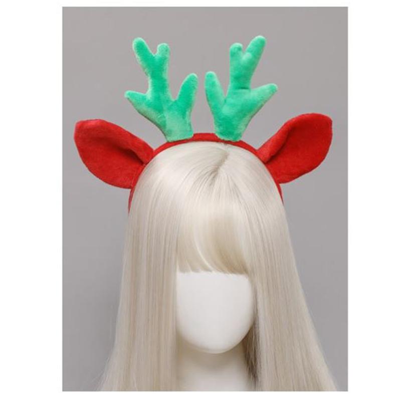Cute Animal Deer Ears Headband Plush Antler Hair Hoop Novelty Party Headdress Fawn Horn Christmas Party Accessories