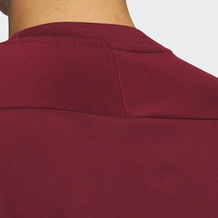 Adidas Logo Letter Print Pattern Round Neck Sports Short Sleeve Breathable T-Shirt Men T-Shirts Burgundy JF0783