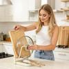 Pot Lid Holder Space Saving Storage with Drain Tray Pot Lid Storage Organizer Drying Holder for Ladle Spatula Spoon Plate Dish