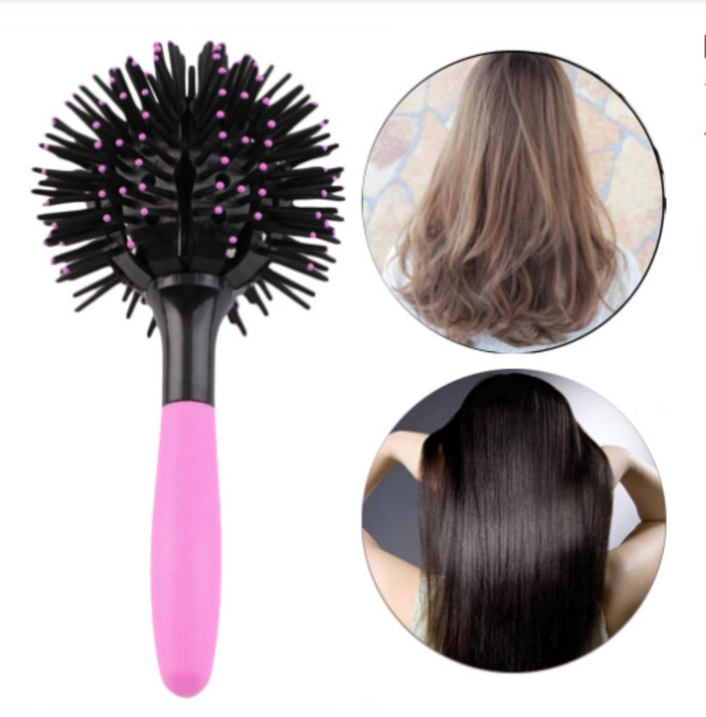 Hřeben na úpravu vlasů 3D kulatý hřeben Hřeben na úpravu kudrnatých vlasů