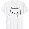 Funny Adult Humour Cat Middle Finger T-Shirt