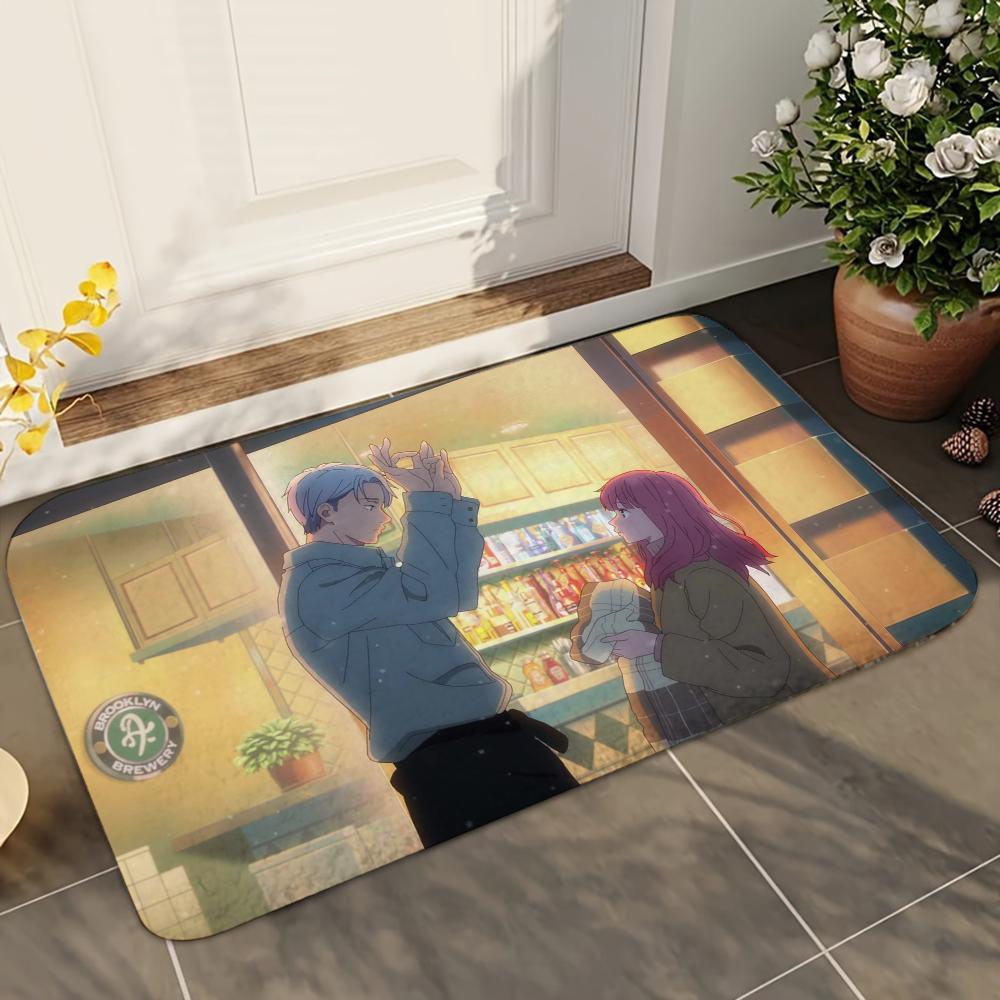 1pc A Sign Of Affection Anime Bathroom Absorbent Mats Anti-Slip Mats Home Decor Supplies Carpets Home Kitchen Floor Mats 40x60cm