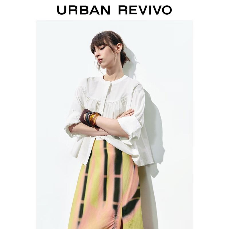 UR Women's 2025 Autumn Loose-Fit Cotton Pullover Shirt