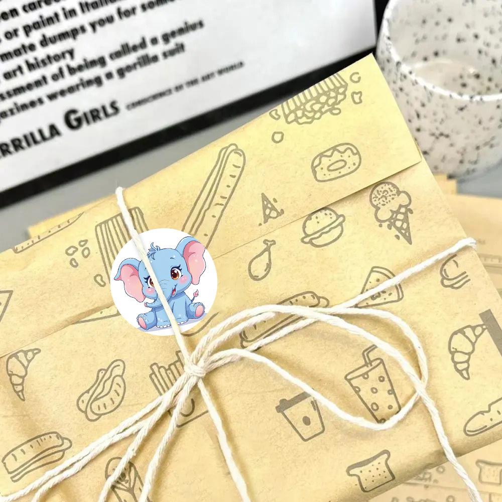 500 Stück/Rolle Niedliche Löwen-Panda-Siegelaufkleber Kawaii Tier-Cartoon-Aufkleber DIY Notizbuch Gepäck Schreibwaren Graffiti Etikettenaufkleber