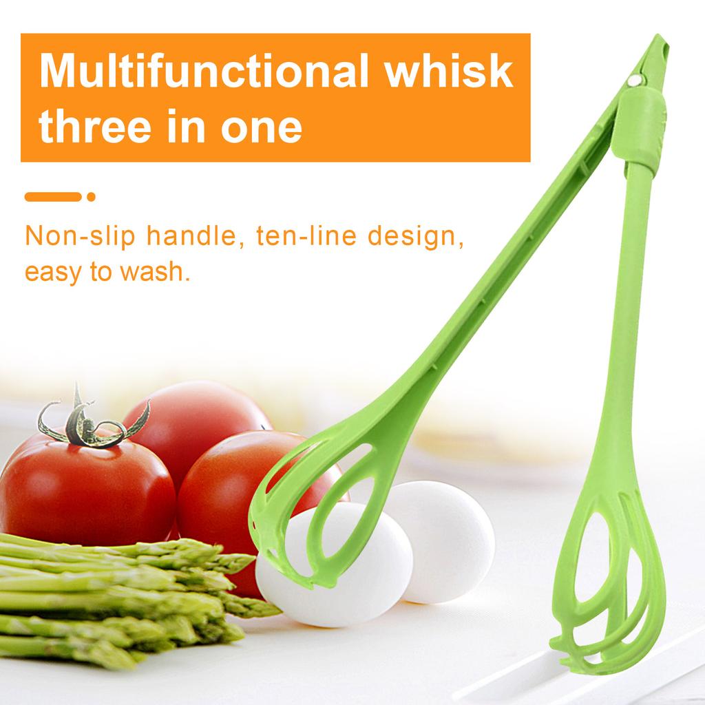 Egg Whisk 2-in-1 Egg Beater Plastic Small Balloon Blender for Blending Stirring Beating