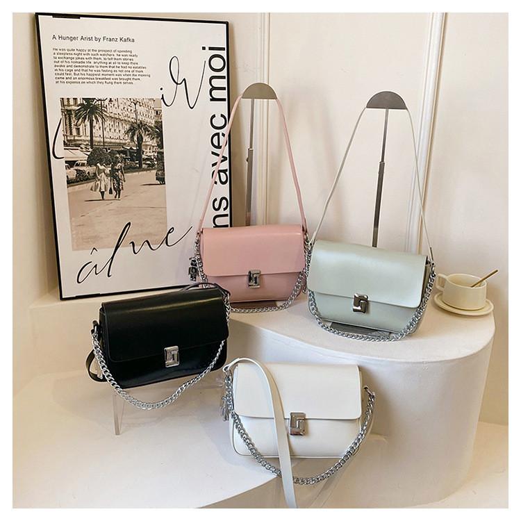 IELGY Женская розовая французская нишевая маленькая квадратная сумка — фото 8