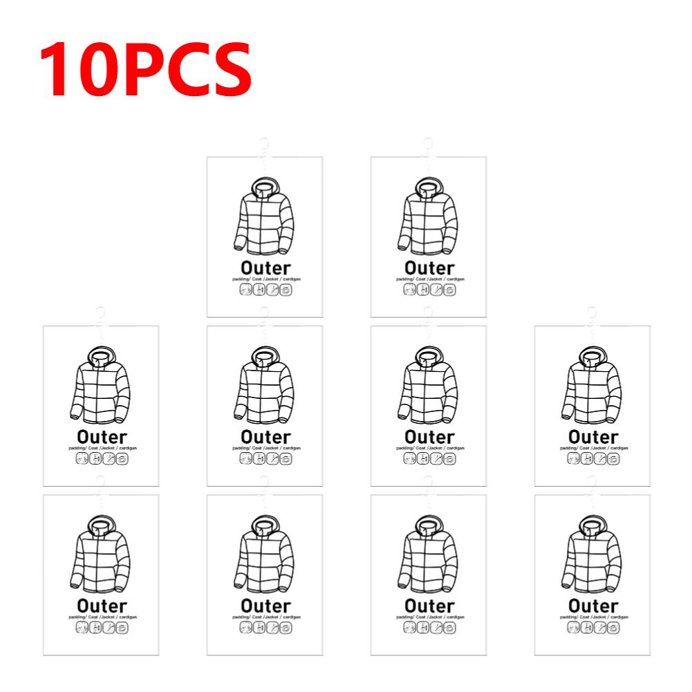 1-10PCS Hang Transparent Vacuum Bag Storage For Clothes Down Jacket Overcoat Compression Home Organizer Wardrobe