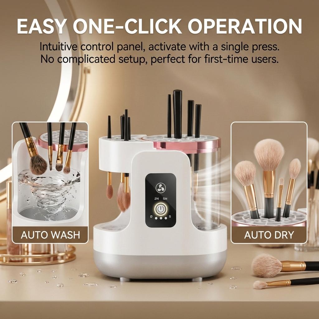 BD-228S Electric Makeup Brush Cleaner And Dryer Machine With Auto Wash And Dry Function For All Types Of Brushes