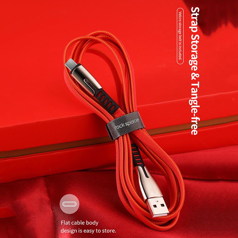 ROCK Micro USB Cable 2.4A USB Type C Charging Cables Zinc Alloy Fast Charge Data Sync Wire