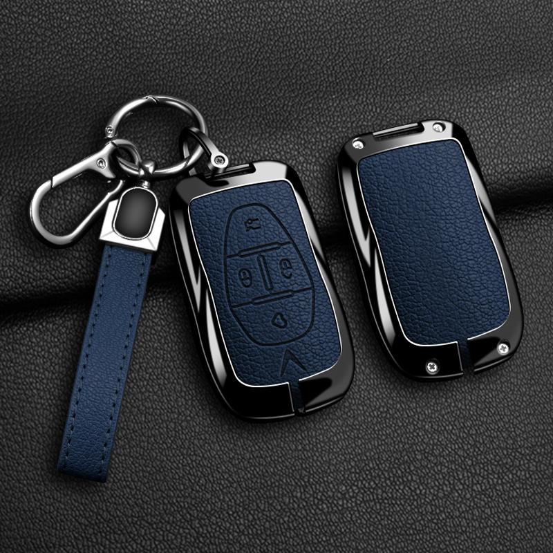 Zinc Alloy Leather Car Key Cover Shell Fob For Vinfast Vf3 5 6 7 8 9 31Ev 32Ev 33Ev Lux A2.0 Sa2.0 V8 Auto Protector Accessories