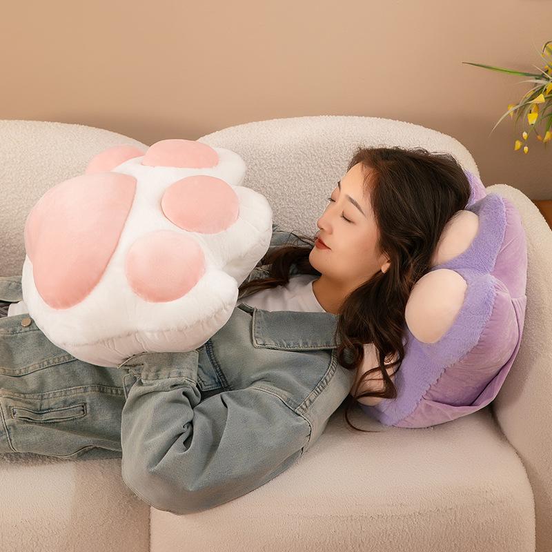 Cat Claw Bear Paw Throw Pillow Plush Toy Winter Hand Warm Intervention Doll Bedside Sofa Cushion