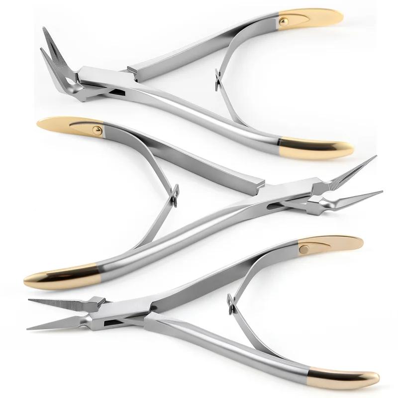 Dental Root Extraction Forceps Straight Curved Atraumatic Minimally Invasive Tool for Residual Root Tip Removal