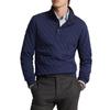 Polo Ralph Lauren SS23 Solid Color Small Pony Embroidered Diamond Pattern Pullover Long Sleeve Sweatshirt Men Sweatshirt Blue 710916640-001