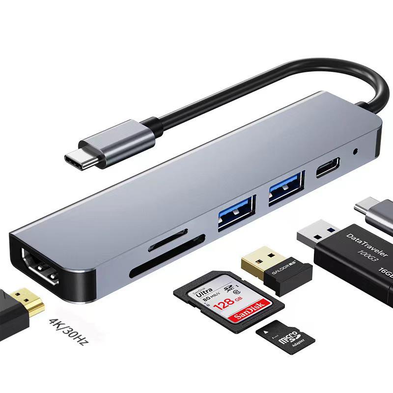 Multi-Function 8-in-1 USB-C Hub with Card Reader & Network Port