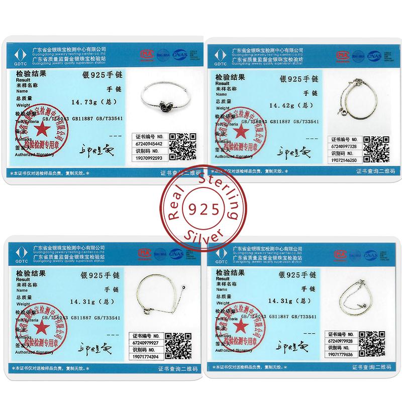 Bracelet Original 925 Sterling Silver Charm Bracelet 17-20CM Heart Love Family Star Moon Bracelet for Women Charm Jewelry Gifts