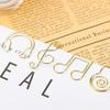 50Pcs Mini Paper Clips Music Note Shaped Paper Clip for Home Office Note Paper Clips Stationary Clips File Folders Clamp