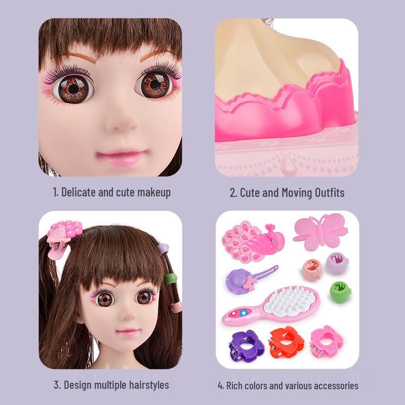 Children’s Princess Hair Styling & Braiding Dress-up Doll Toy Gift Set