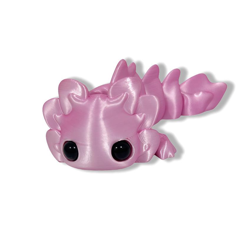 3D-printed Small Animal Set Joint Cute Salamander Baby 3d Printed Animals for Home Office Craft Printed Figures Christmas Gifts