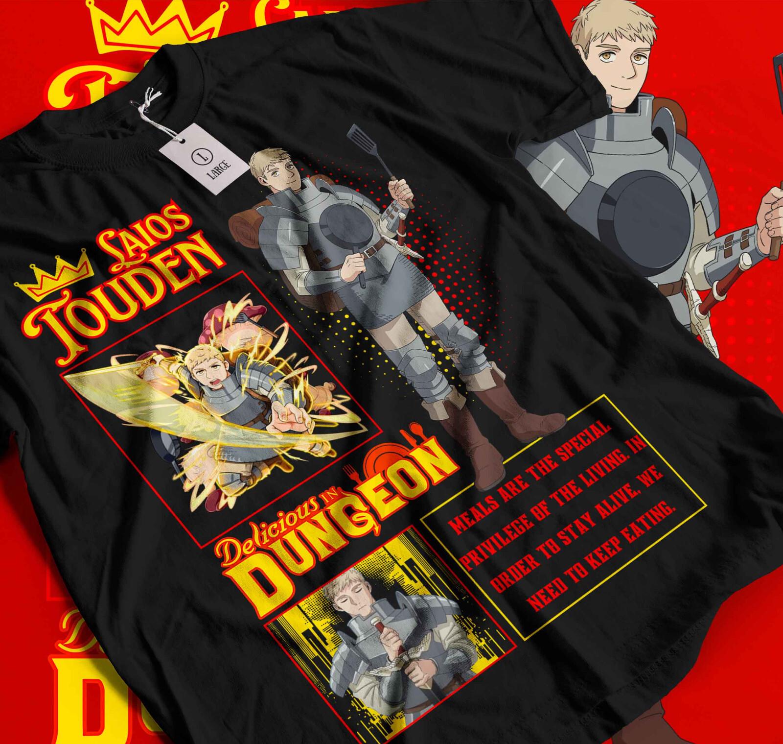 

Laios Touden Dungeon Meshi T-Shirt Mens Womens Tees Top Anime Vintage Special Unisex T-Shirt Mens Womens Tees Top Gift 420 XL