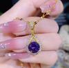 Krystallhjertehalskjede Mote Koreansk Wave Shiny Clavicle Chain Halskjede Kvinner Trendende festgaver