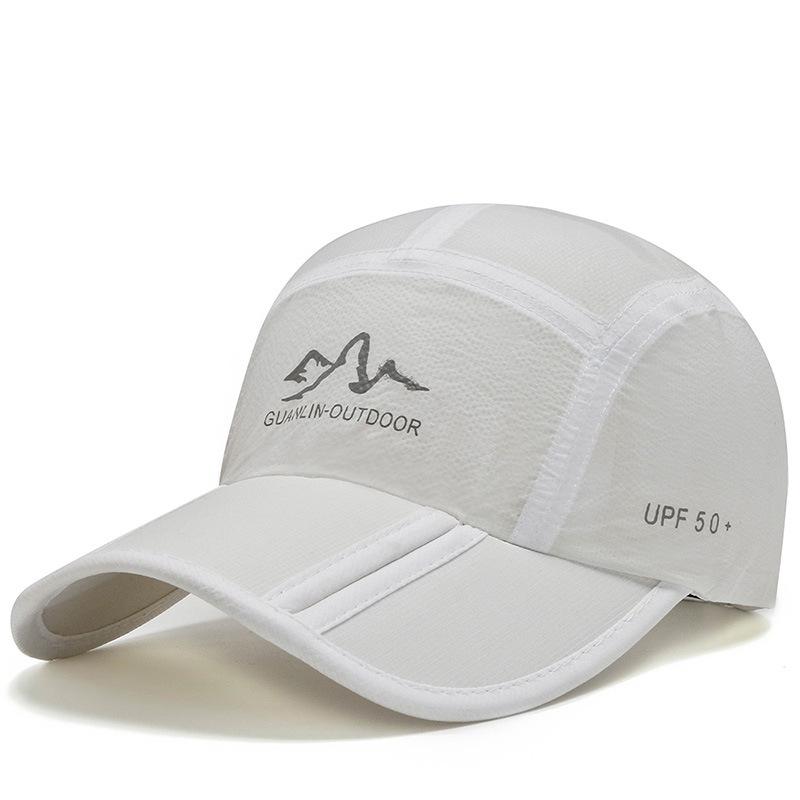 Men's baseball cap Summer quick drying folding hat Outdoor sports sun protection cap Shade cap Men's and women's tri-fold hat
