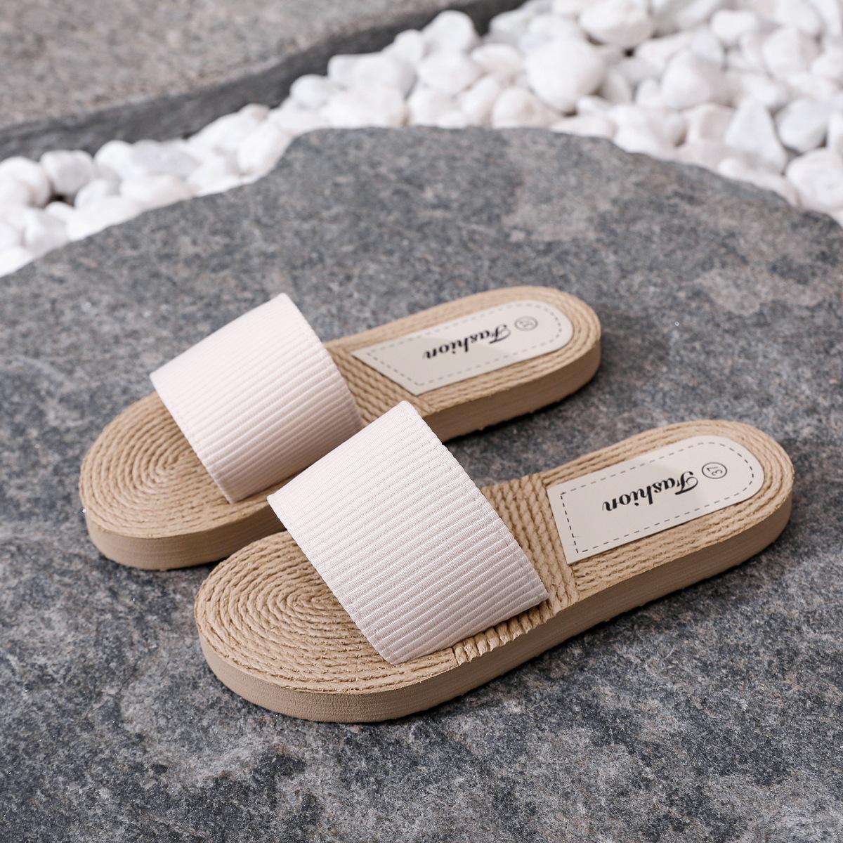 

Женские летние шлепанцы в этническом стиле с поверхностью из имитации пеньковой веревки - Повседневные уличные сандалии 38