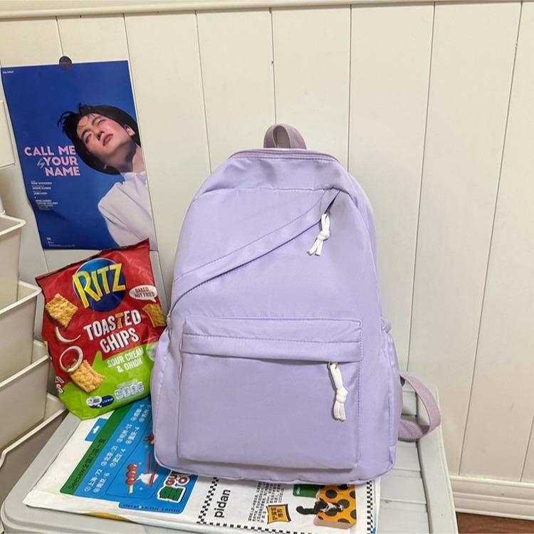 Schoolbag Casual simple schoolbag Elementary school junior high school student backpack, large capacity backpack Japanese ins double backpack