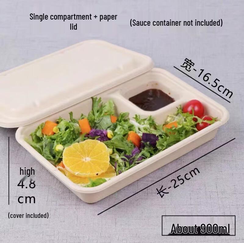 Mr. Corn Sugarcane Pulp Multi-Compartment Takeout Boxes