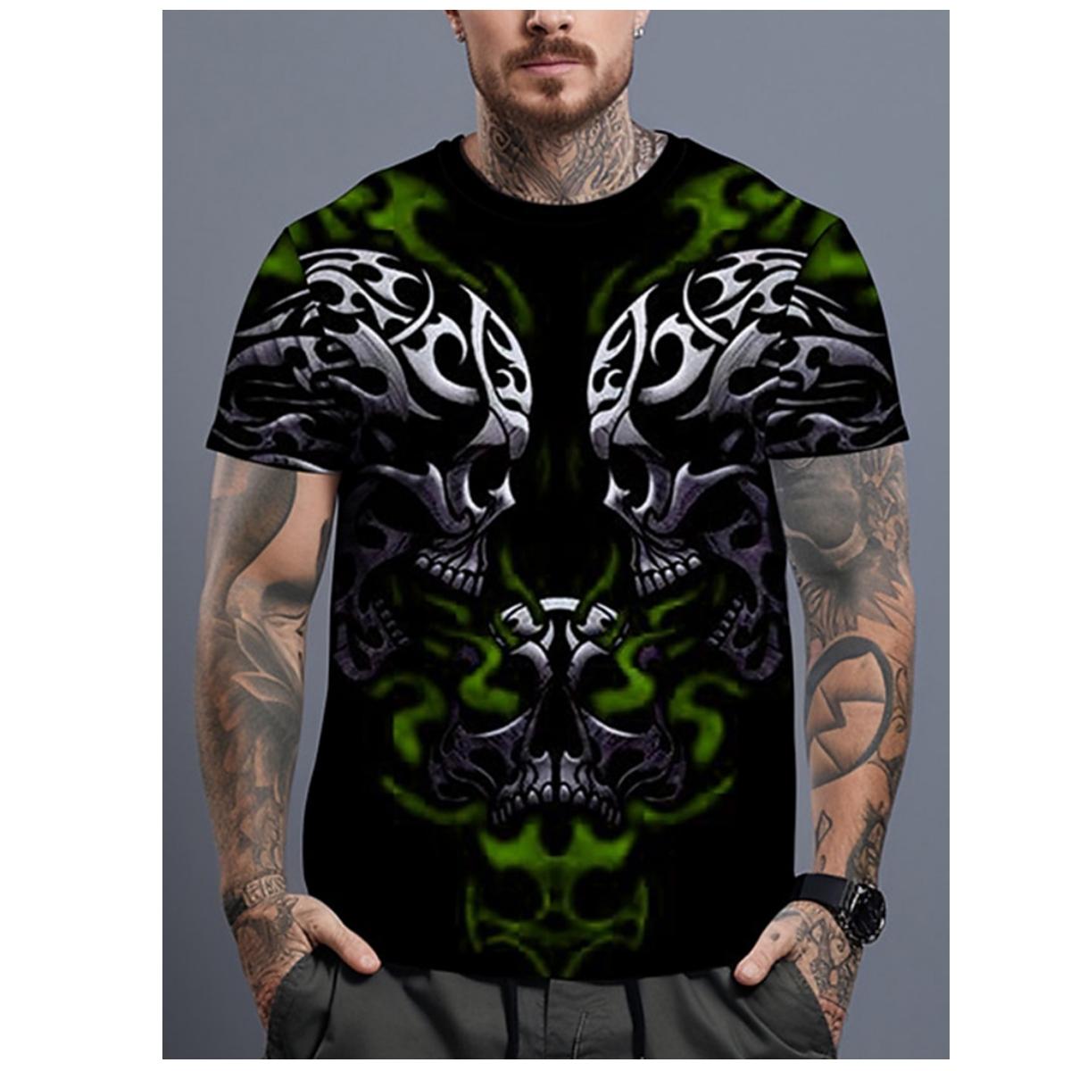 

Чоловіча вулична футболка з 3D-принтом Літня зручна дихаюча футболка з круглим вирізом Повсякденні топи з коротким рукавом з круглим вирізом 6XL