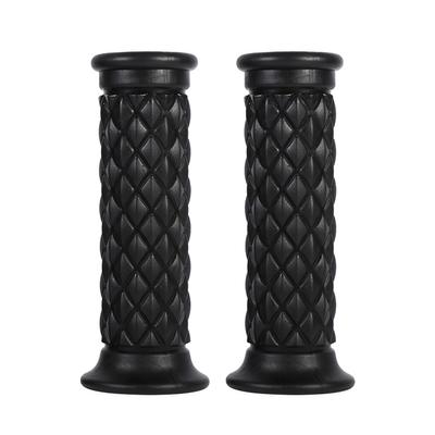 1 Pair of 78" 22mm Universal Rubber Motorcycle Handlebar Hand Grips Bar End Hot Black