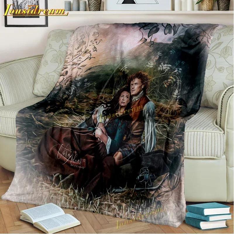 Coperta Outlander Guerra E Amore Flanella Super Morbida Pile Coperte Plaid Leggere E Calde Per Camera Da Letto Divano