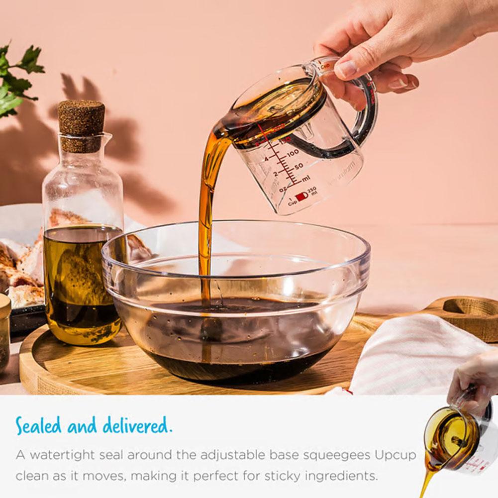 Adjustable 4-In-1 Integrated adjustable measuring cup Cup with Scraper-Style Seal Base Measurings Cube Cups for Cooking