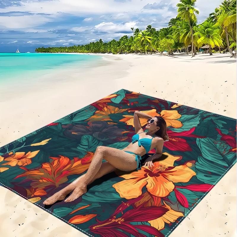 1pc Beach Blanket Waterproof Sandproof Oversized Large Beach Mat Quick Drying&Compact&Lightweight Picnic Mat Vacation Essentials