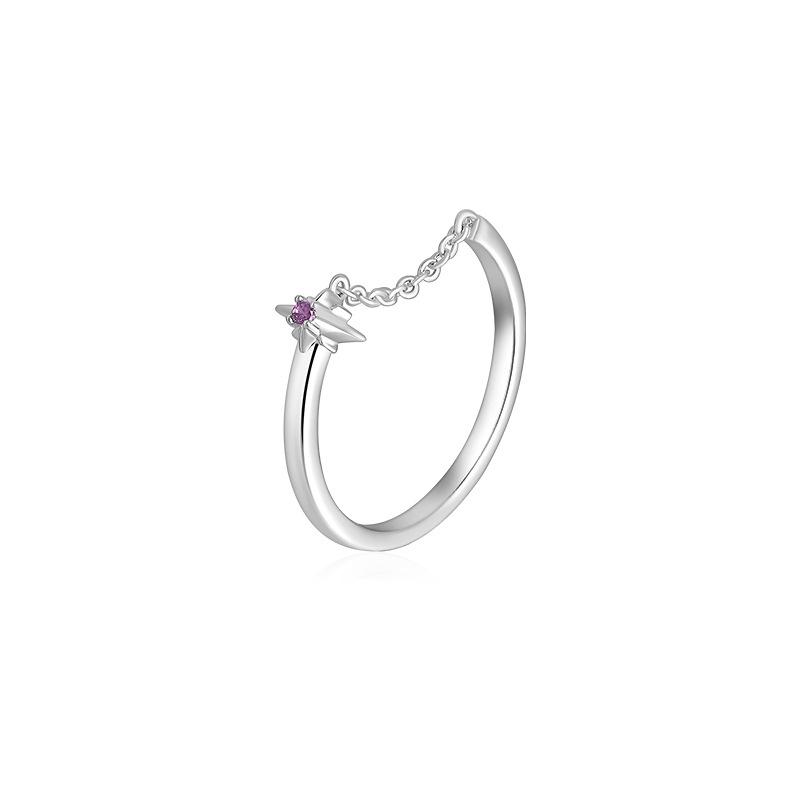 

Galaxy Sweetheart Love Quadruple Star Ring Female Design Niche Ring Opening Cold Wind Index Finger Ring Adjustable opening