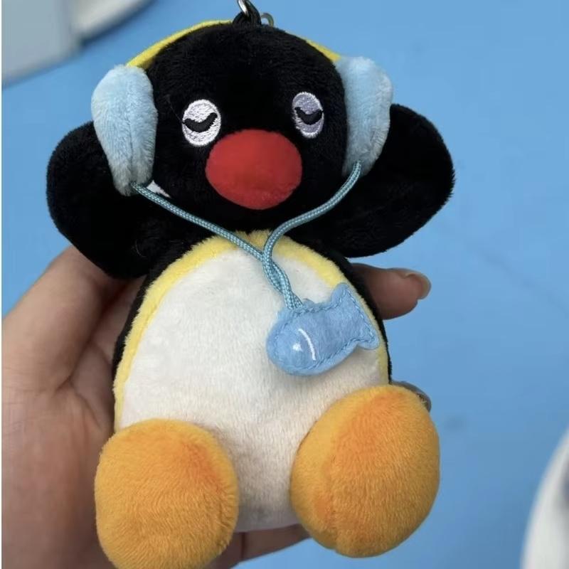 Pinguin Plüsch Schlüsselanhänger Spielzeug Niedliche Kopfhörer Tragende Stoffpuppe Lustige Cartoon Tasche Anhänger Rucksack Geldbörse Dekor Überraschungsgeschenk