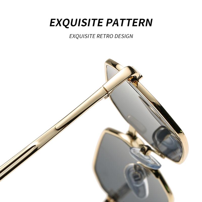 Men's Sunglasses Fashion Rectangle Women Metal Luxury Brand Sun Glasses Classic UV400 Glasses