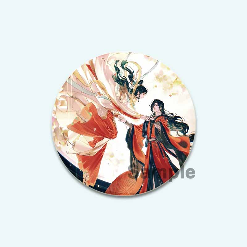 32/44/58 mm Anime Heaven Official's Blessing Badge Hua Cheng/Xie Lian Cartoon-Broschen, handgefertigt, niedliche Emaille-Anstecker als Schmuck, Geschenk-Accessoire