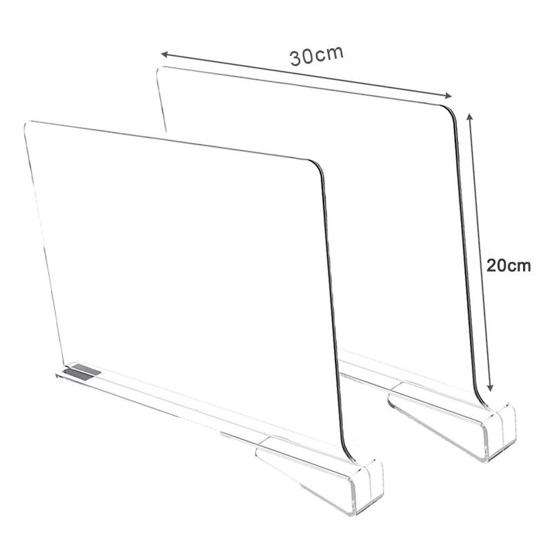 6/4/2pcs Transparent Closet Shelf for Wardrobe Organizer Cloth Divider Cupboard Bookcase Divider Baffle