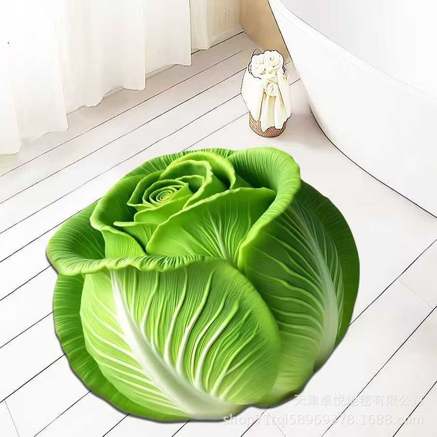 3D Carpet Living Room Bedroom Floral Carpet Easy To Maintain Anti Slip Easy To Clean Foot Mat