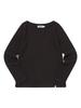 KIRSH Waffle Boat Neck Long Sleeve [Black]