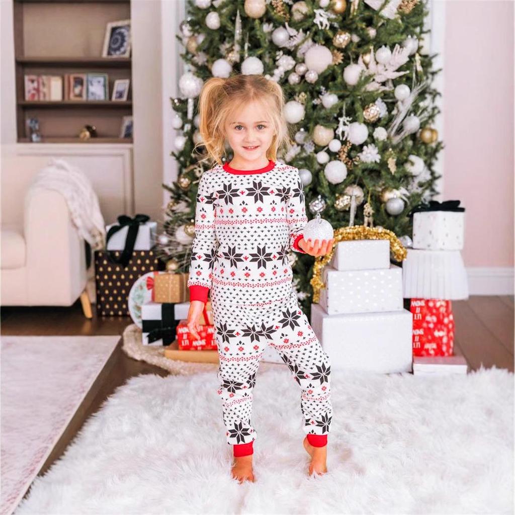 2025 Family Christmas Pajamas Set - European & American Parent-Child Matching Homewear